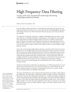 High-Frequency Data Filtering - TickData-1