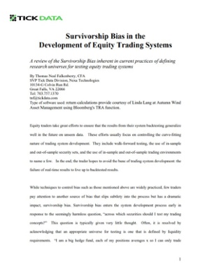Survivorship Bias in the Development of Equity Trading Systems - TickData-1